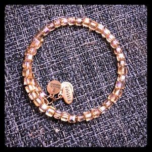 Alex and Ani pink stone wrap bracelet